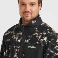 Polaire à poils longs et zip intégral Must-Have | Black/Beige Quarry