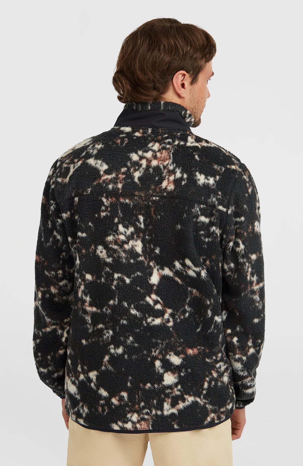 Polaire à poils longs et zip intégral Must-Have | Black/Beige Quarry