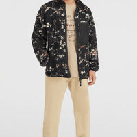 Polaire à poils longs et zip intégral Must-Have | Black/Beige Quarry