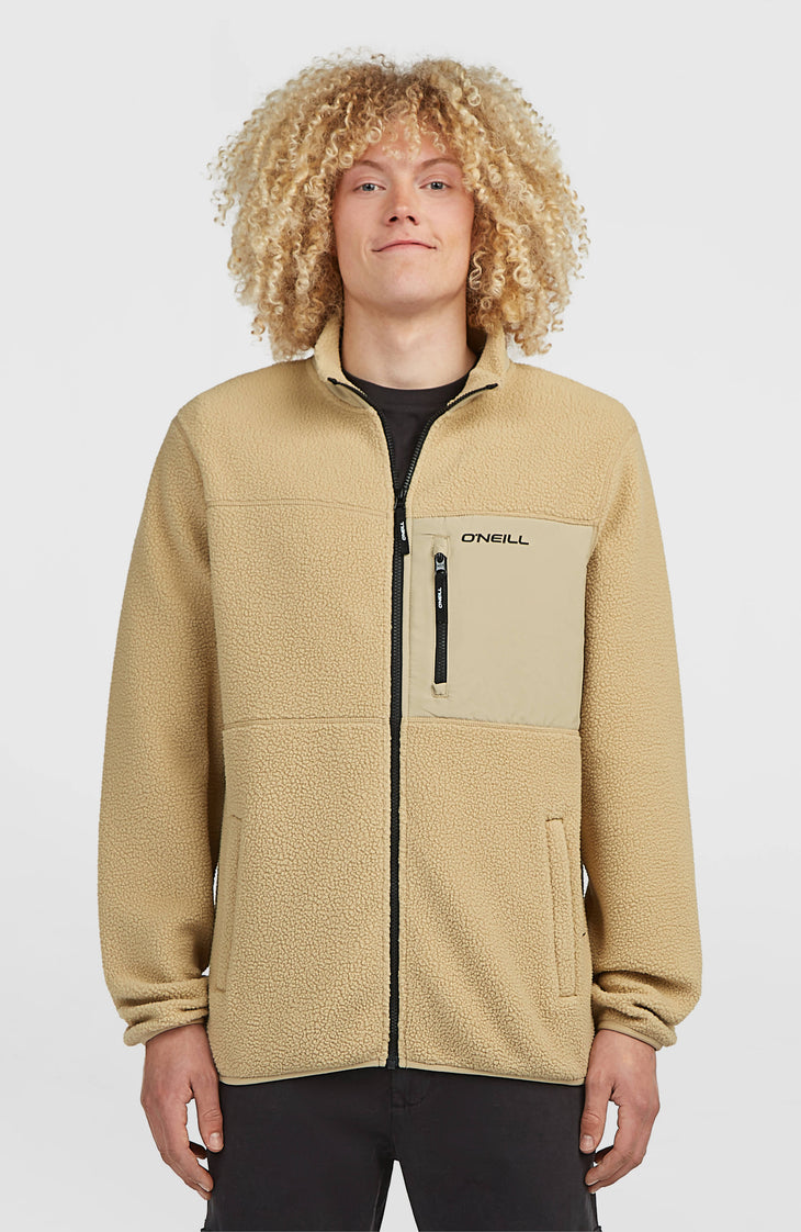 Polaire à poils longs et zip intégral Must-Have | Olive Blush