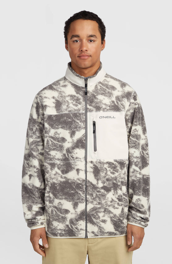 Polaire à poils longs et zip intégral Must-Have | Grey Mountain Landscape