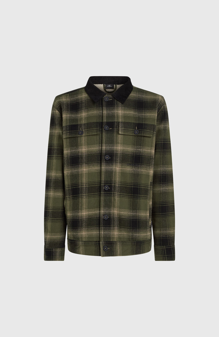 Veste doublée en polaire | Green Check Small