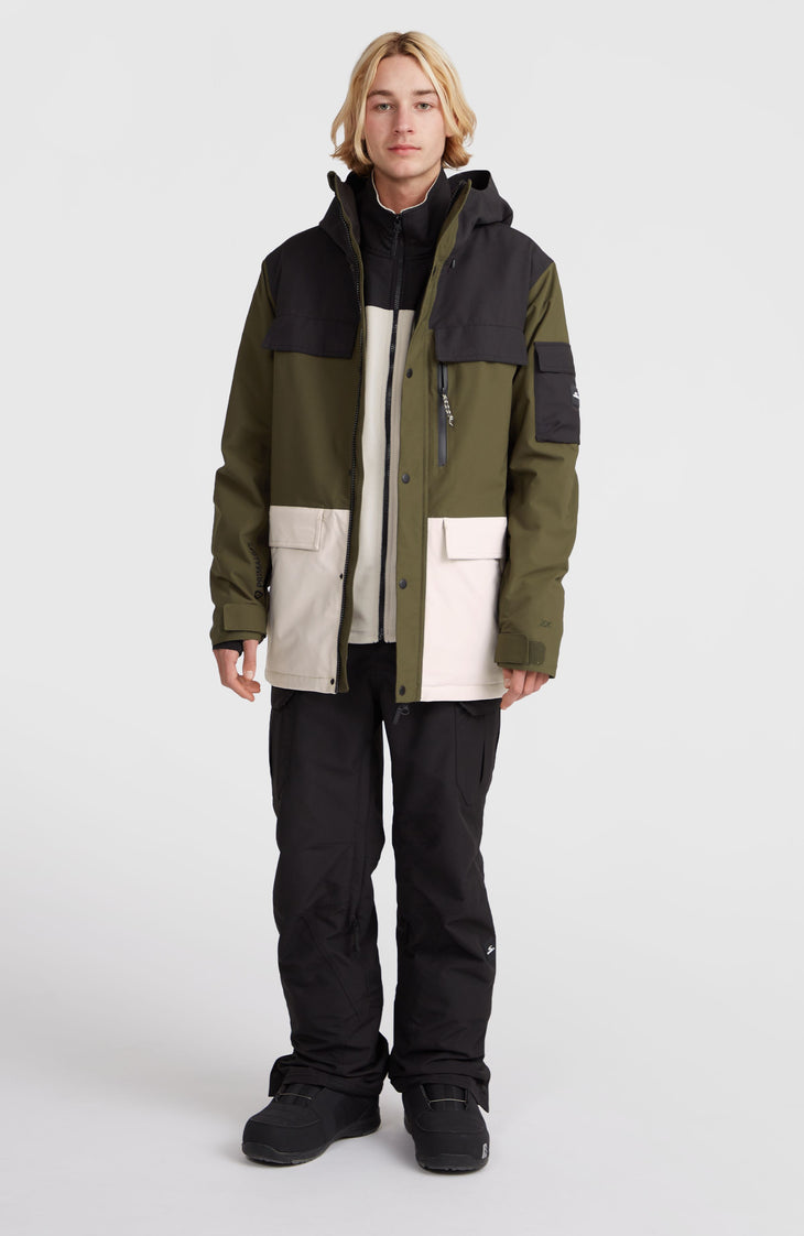 Veste de ski Utility Pro Hybrid | Forest Night Colour Block