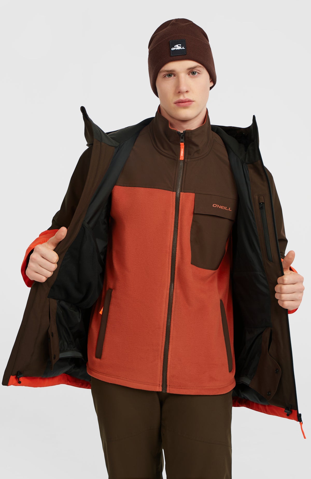 Veste de ski FWC'Cruz Triple | Coffee Bean Colour Block