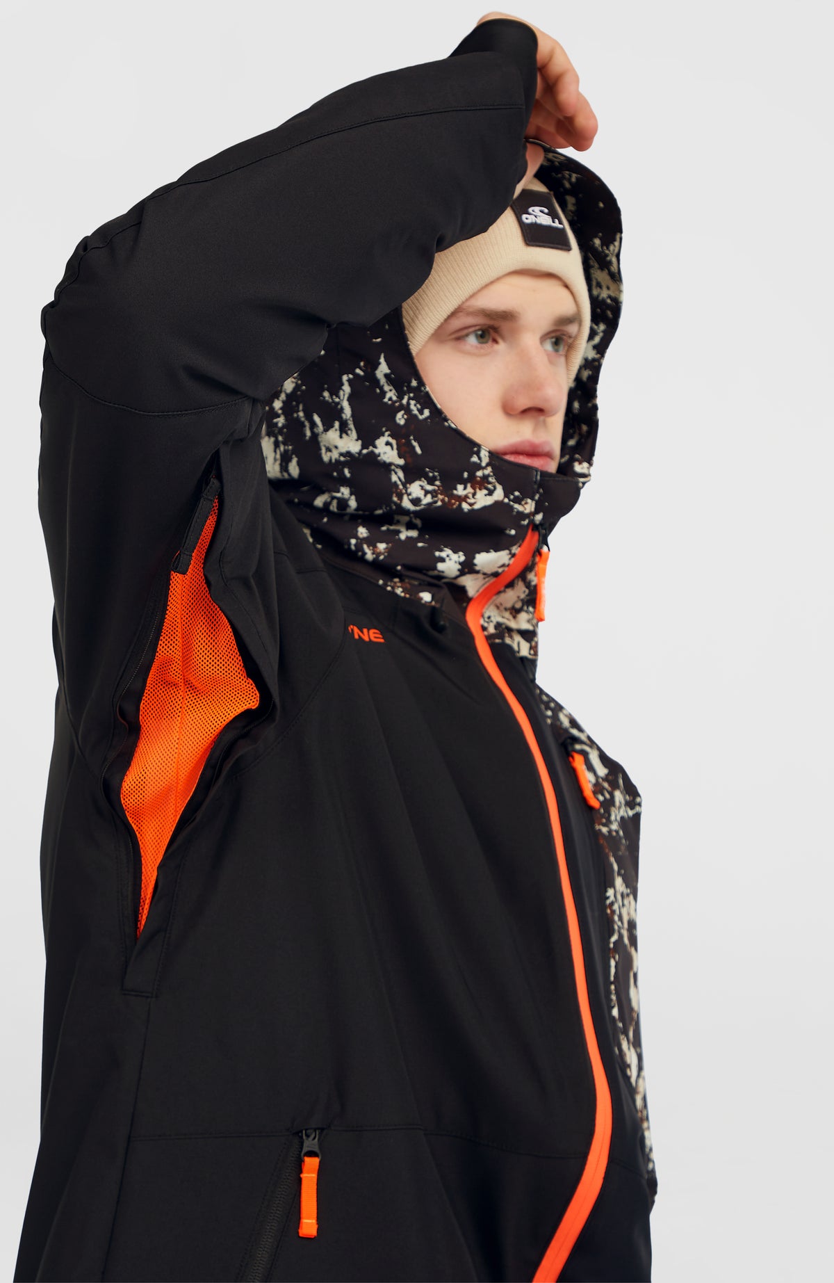 Veste de ski FWC'Cruz Block | Black/Beige Quarry