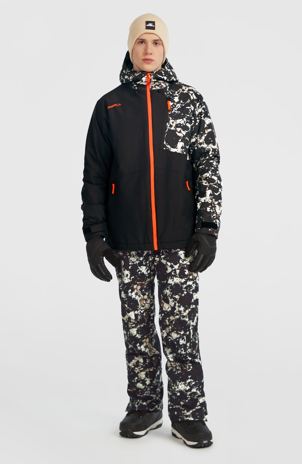 Veste de ski FWC'Cruz Block | Black/Beige Quarry