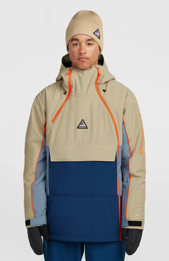 Veste de ski asymétrique FWC'Play | Olive Blush Colour Block