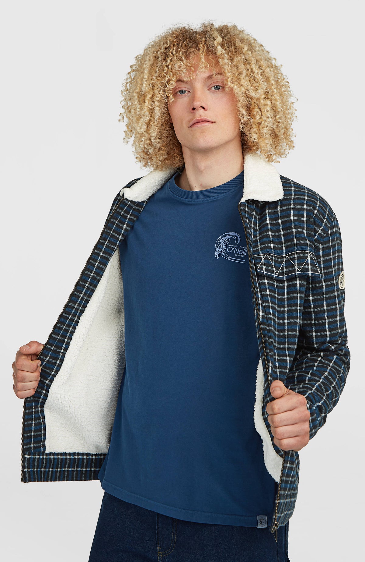 Veste O'Riginals doublée en polaire | Blue Heritage Checks