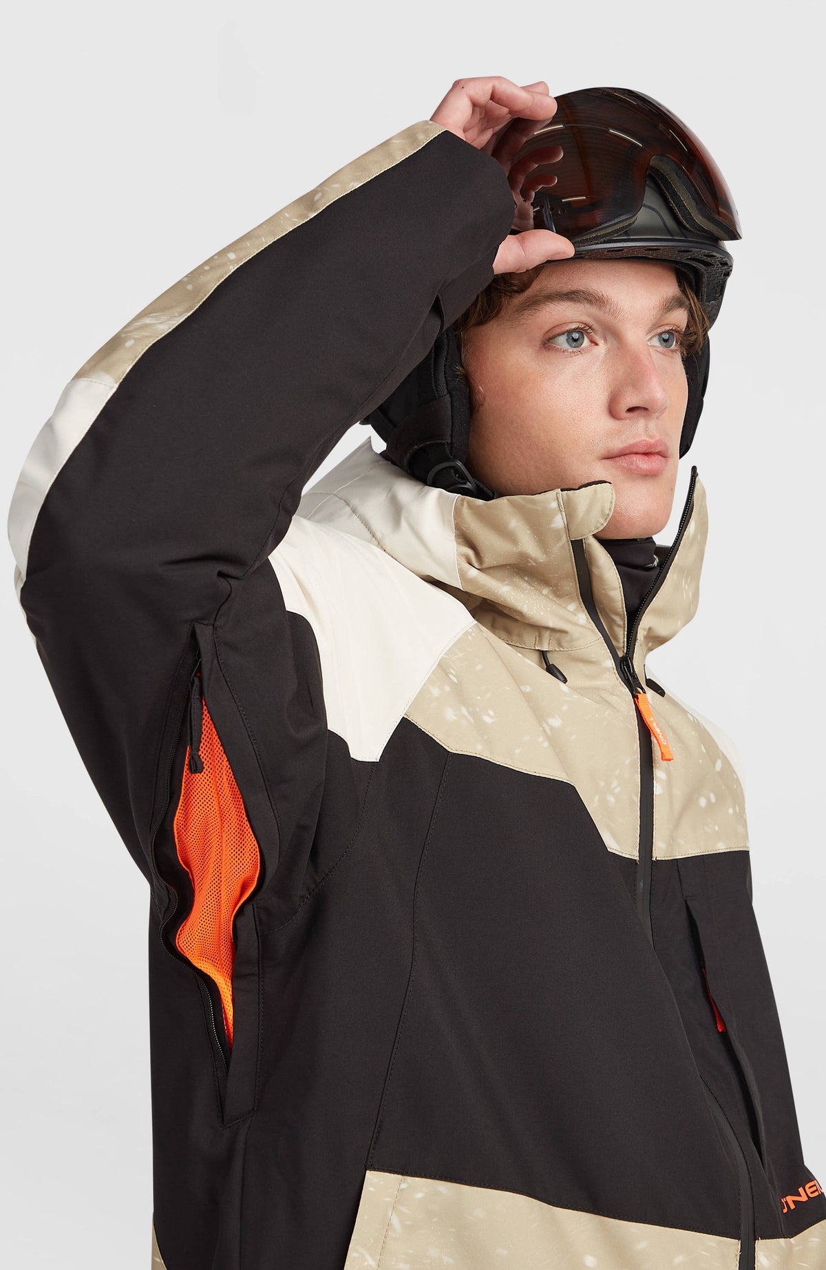 Veste de ski FWC'Cruz Mean Machine | Beige Snow Storm