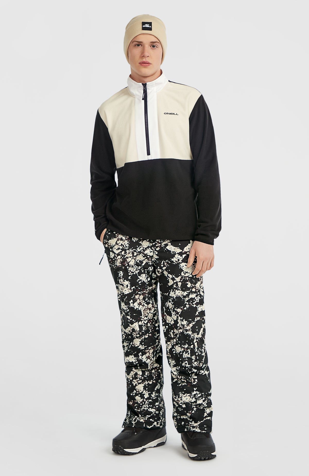 Pantalon de ski FWC'Cruz | Black/Beige Quarry