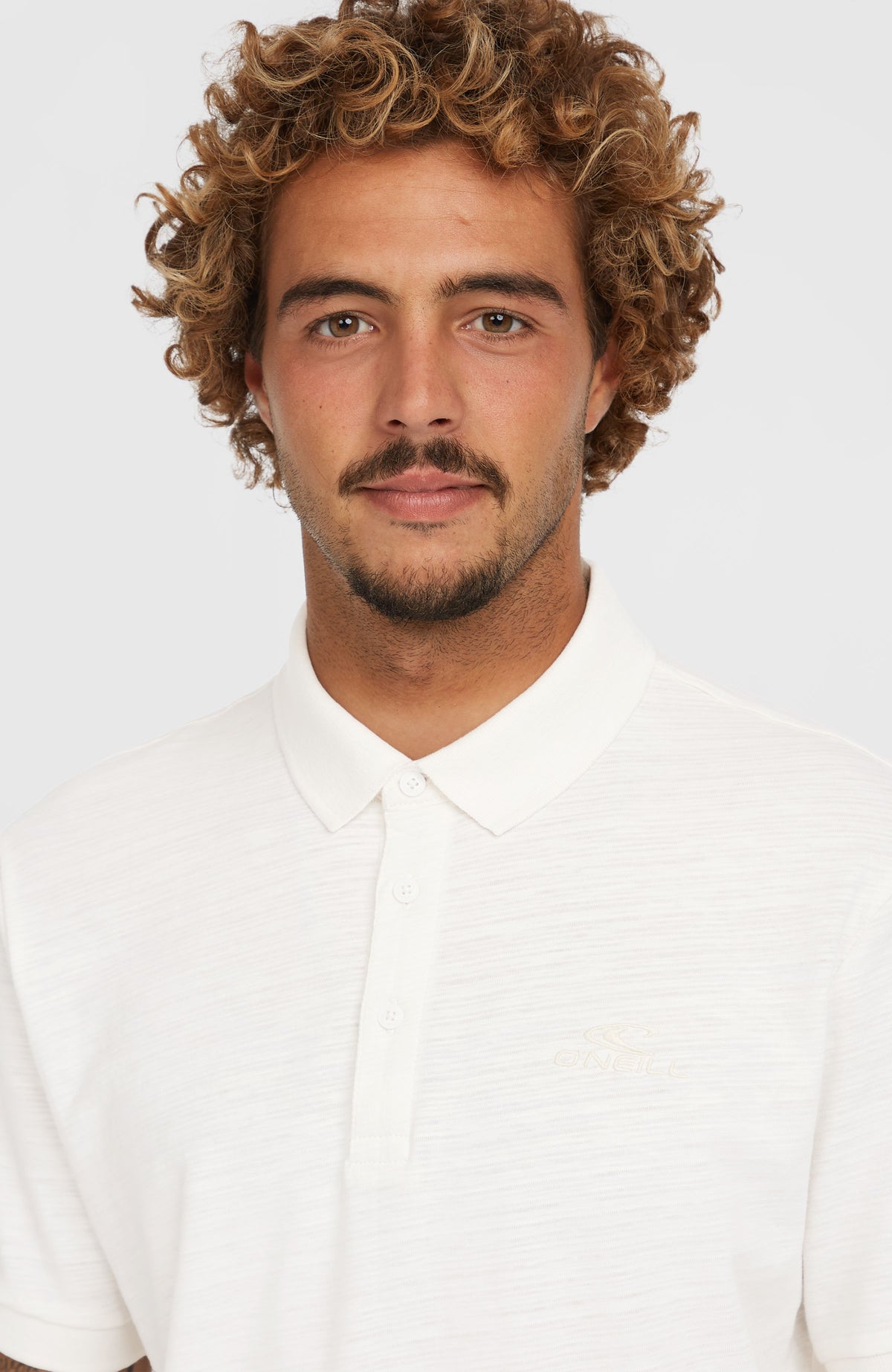 Slub Polo Small Logo | Snow White