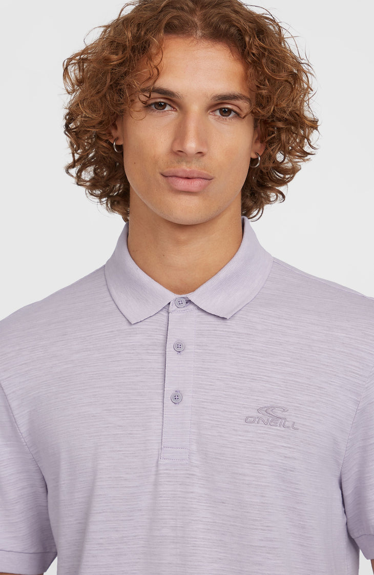 Slub Polo Small Logo | Purple Gleam