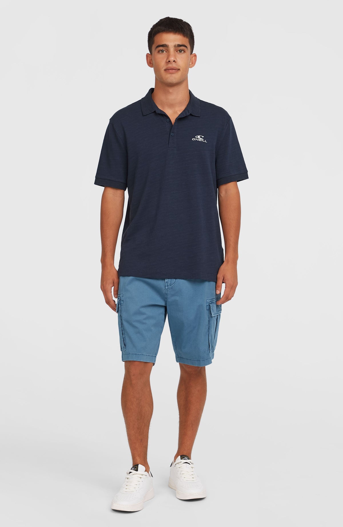 Slub Polo Small Logo | Ink Blue