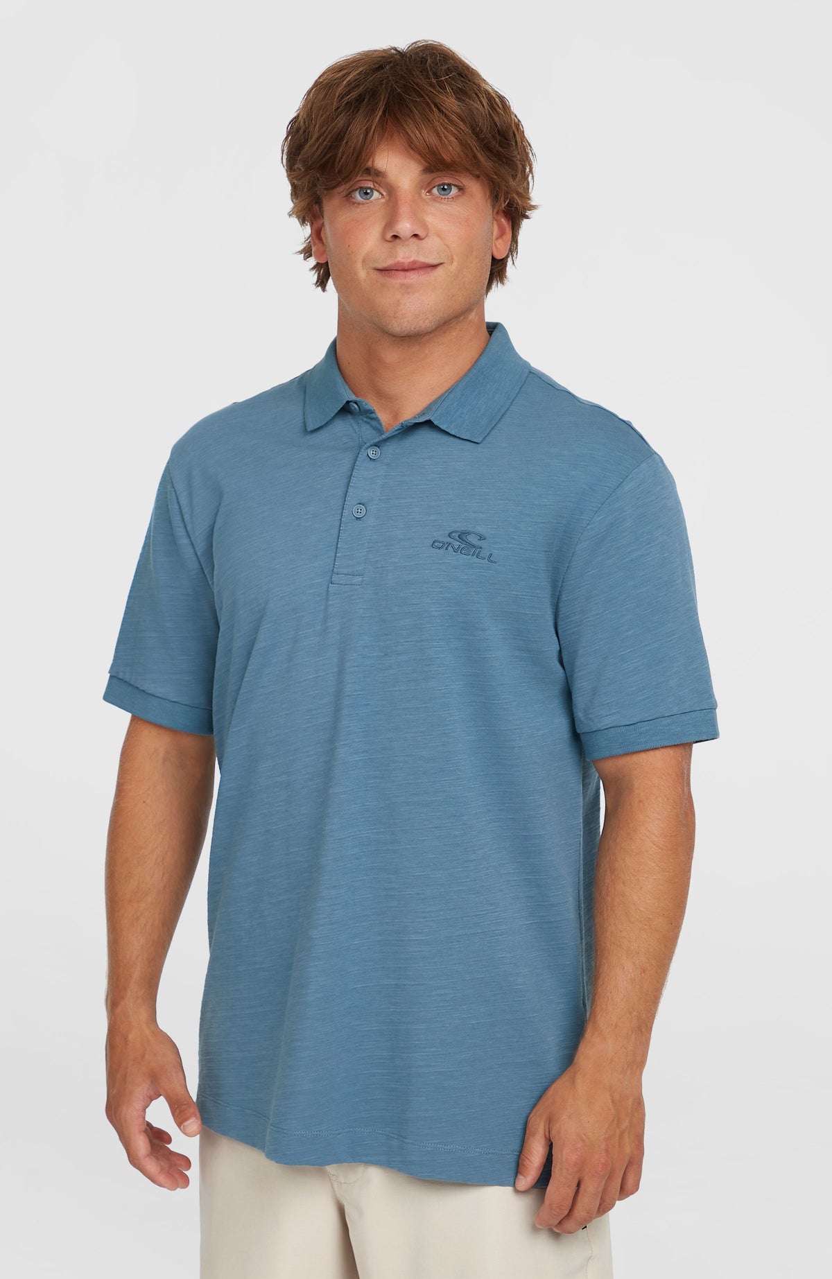 Slub Polo Small Logo | Copen Blue