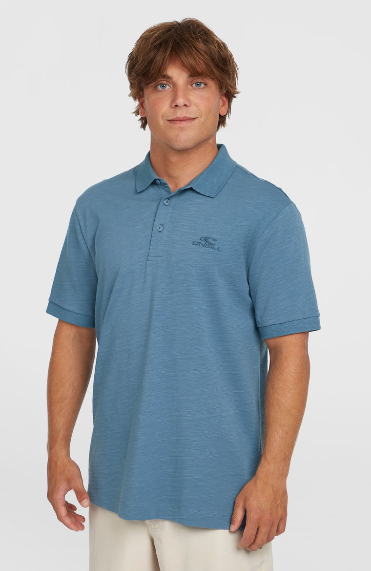 Slub Polo Small Logo | Copen Blue