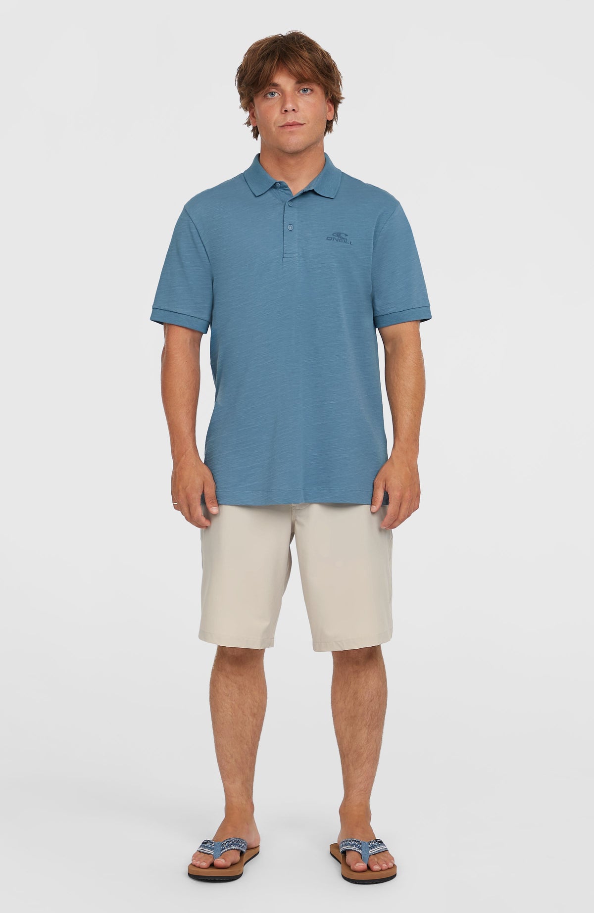 Slub Polo Small Logo | Copen Blue