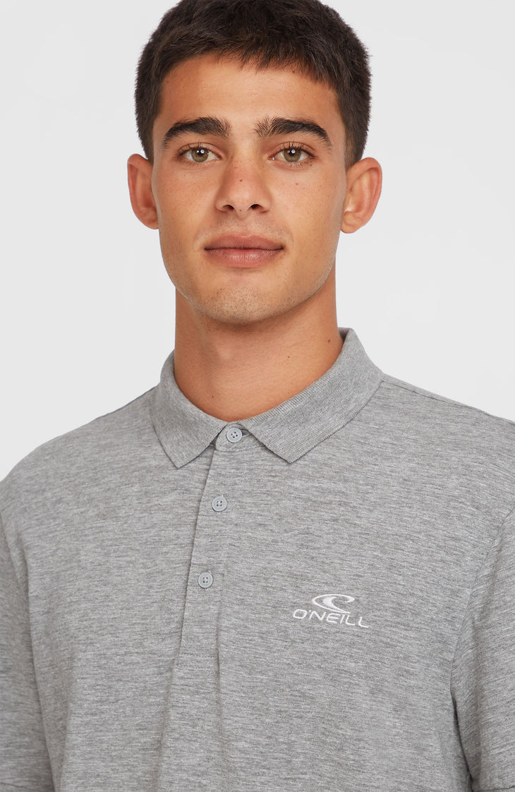 Slub Polo Small Logo | Silver Melee