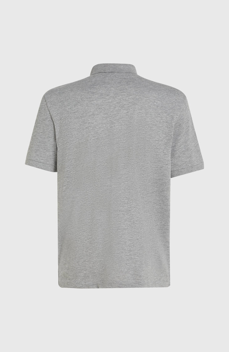Slub Polo Small Logo | Silver Melee