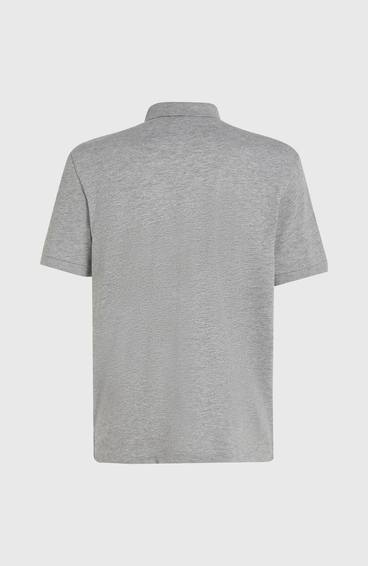 Slub Polo Small Logo | Silver Melee