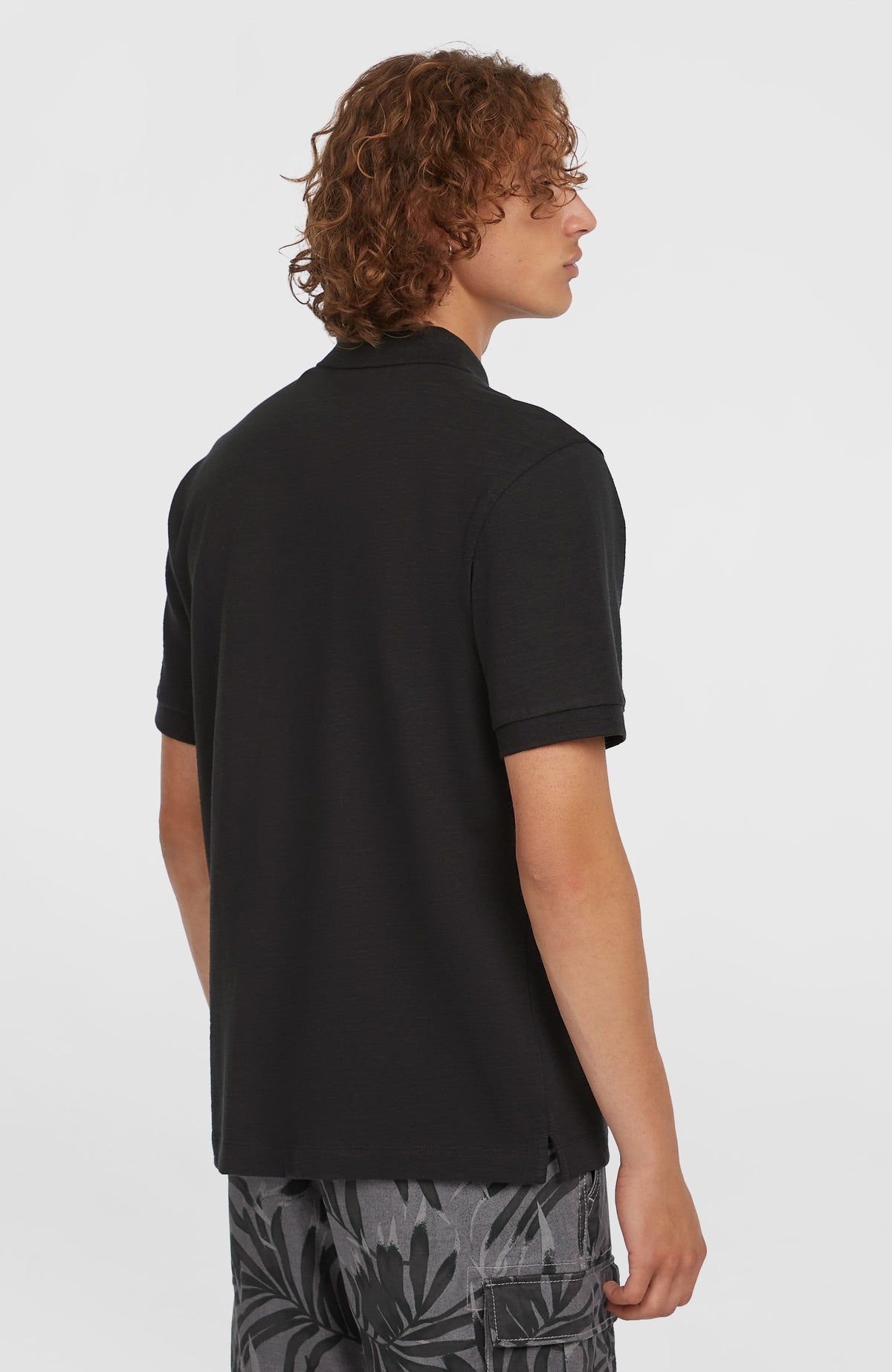 Slub Polo Small Logo | Black Out