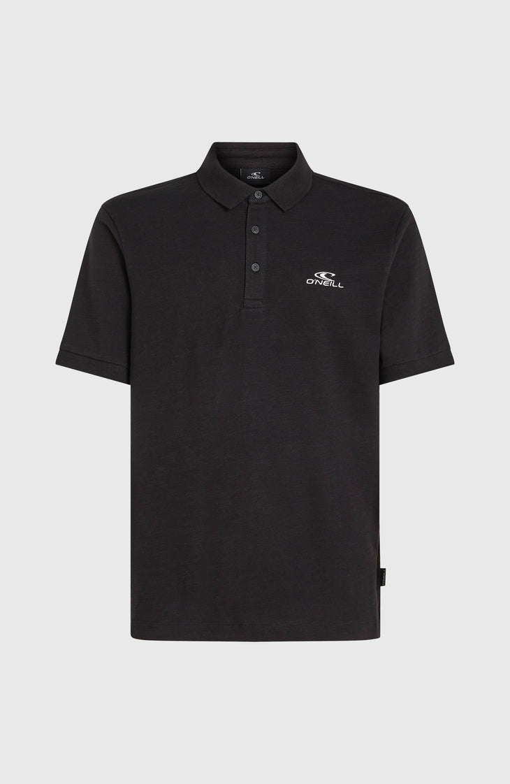 Slub Polo Small Logo | Black Out