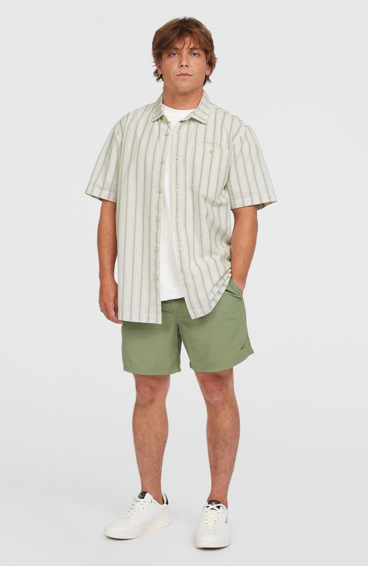 Chemise Jacquard Stripe | Beige Cali Stripe