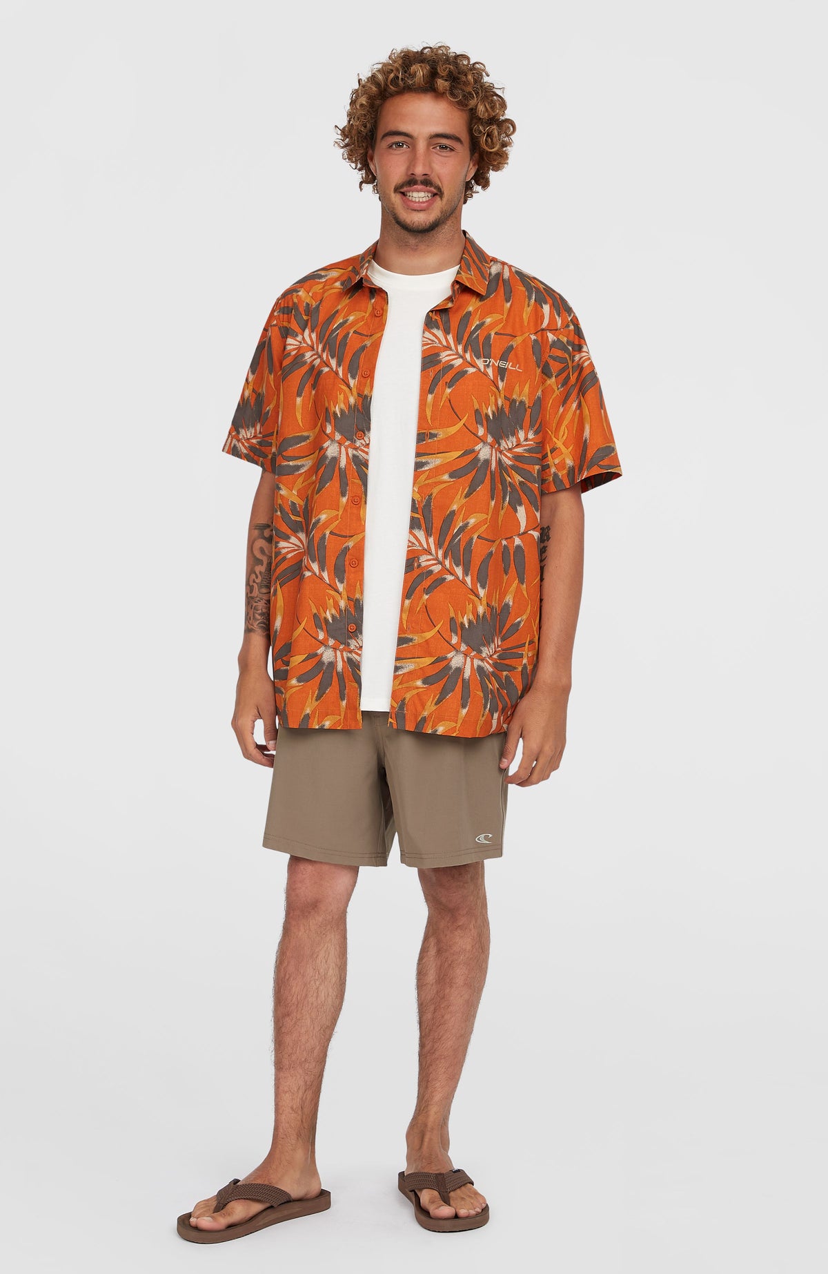 Chemise Print | Orange Dipped Leaves