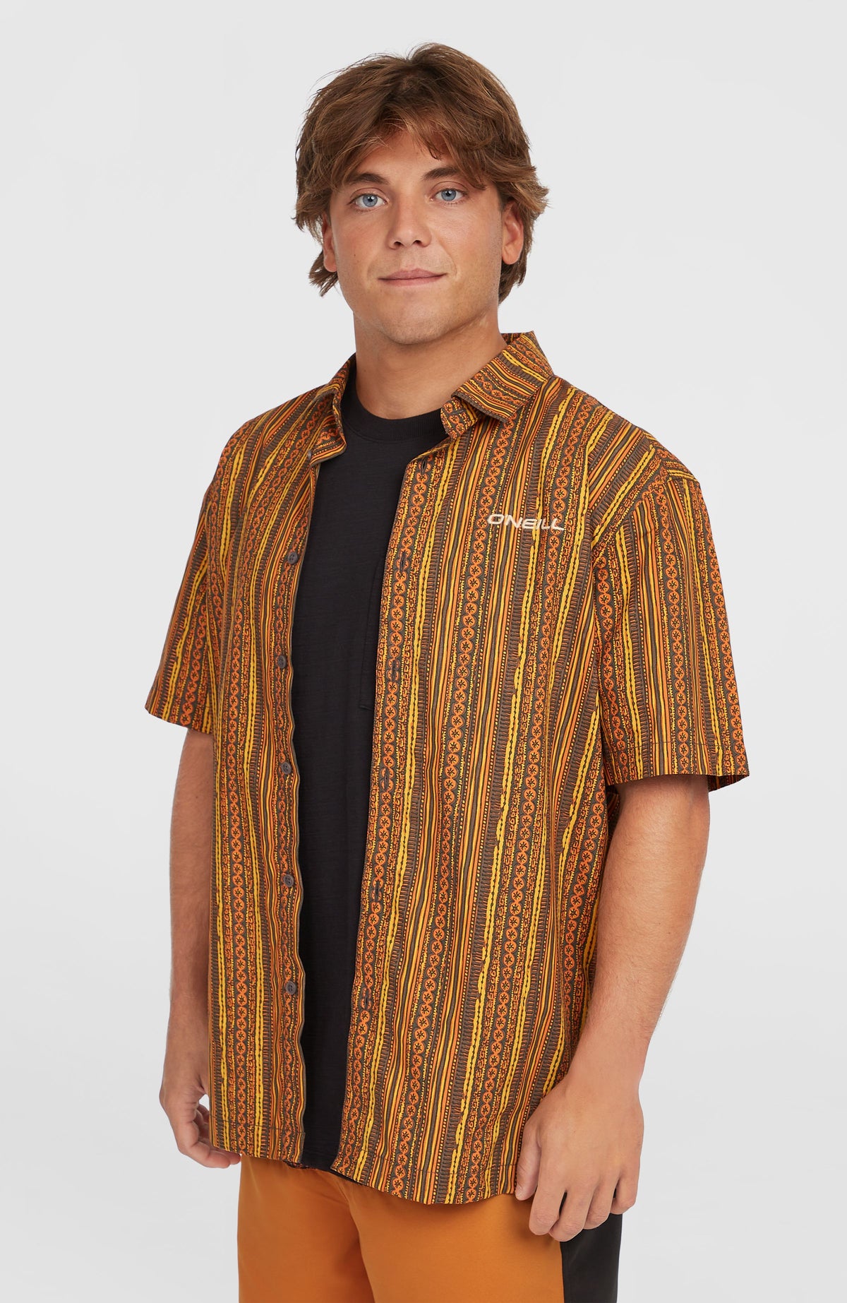Chemise Print | Orange Pressed Lines