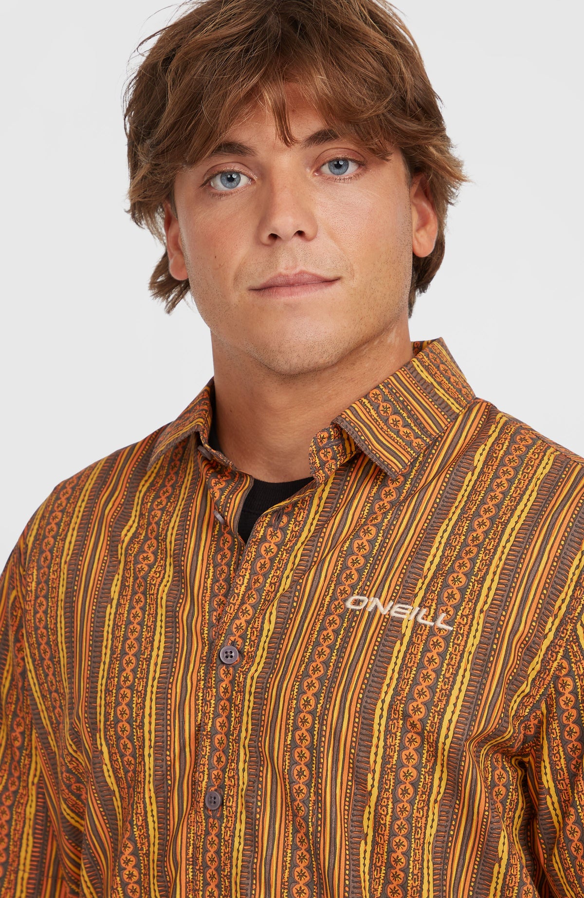 Chemise Print | Orange Pressed Lines