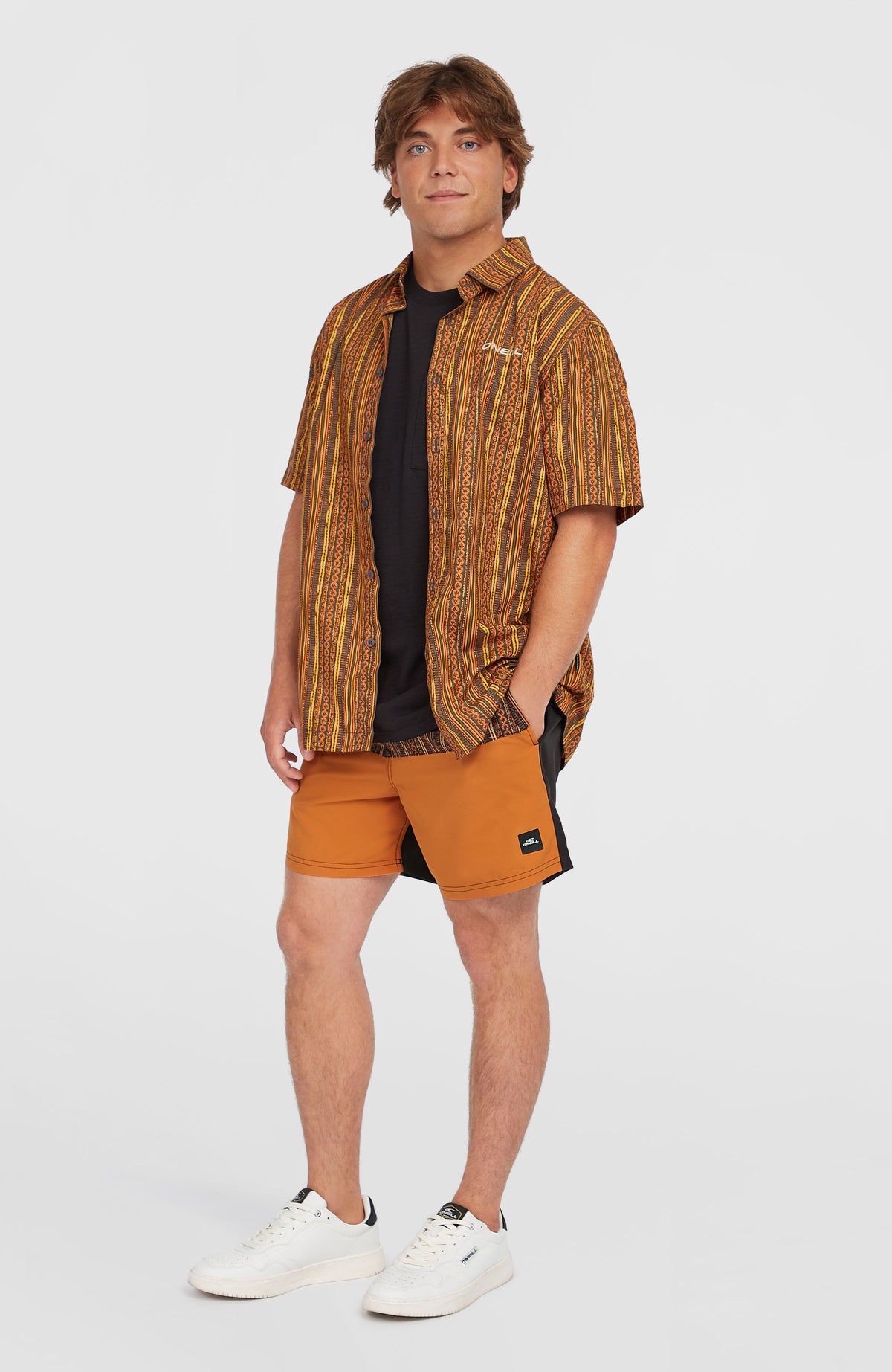 Chemise Print | Orange Pressed Lines