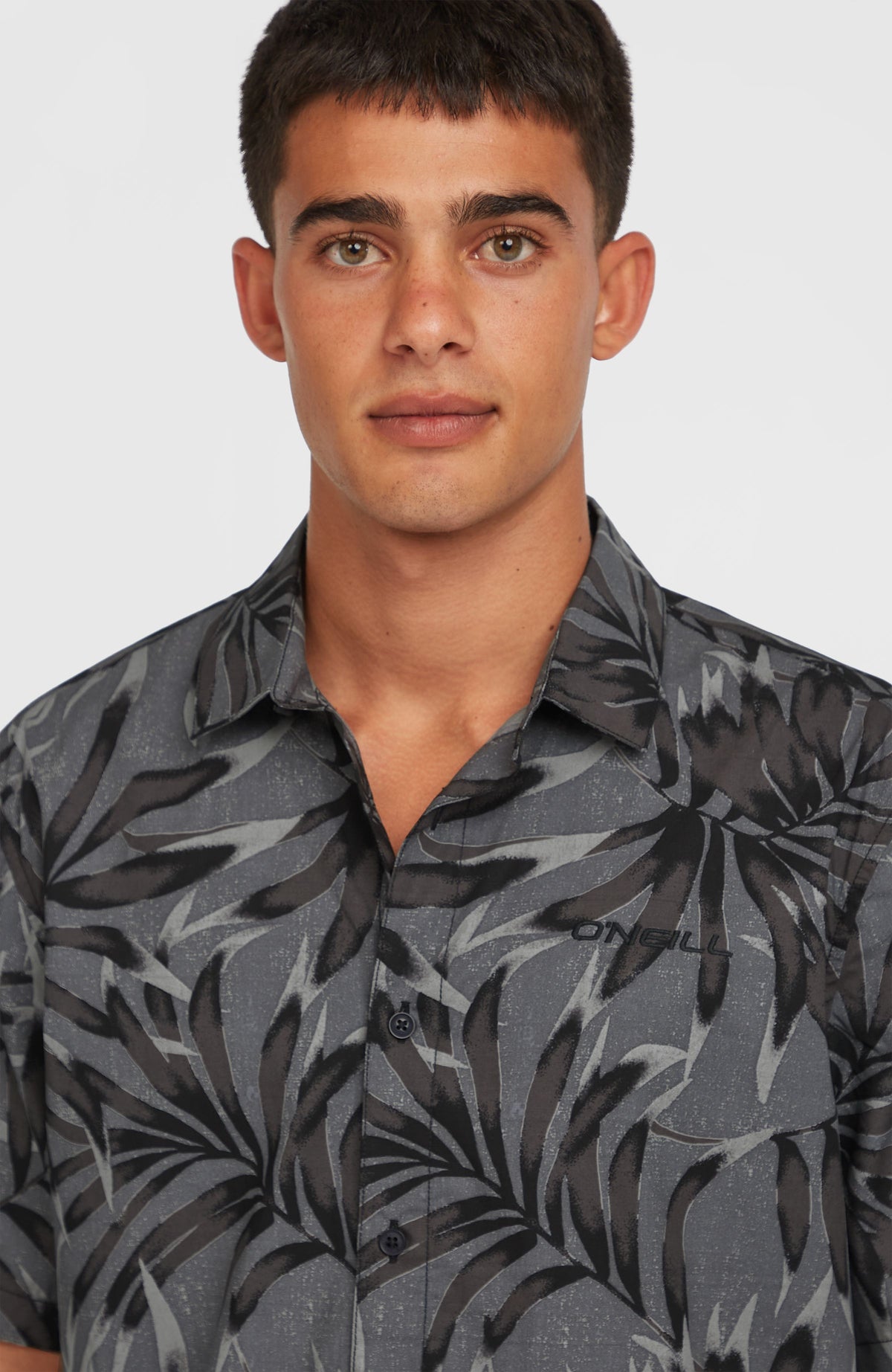 Chemise Print | Black Dipped Leaves