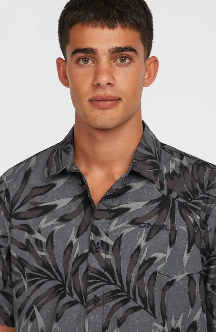 Chemise Print | Black Dipped Leaves