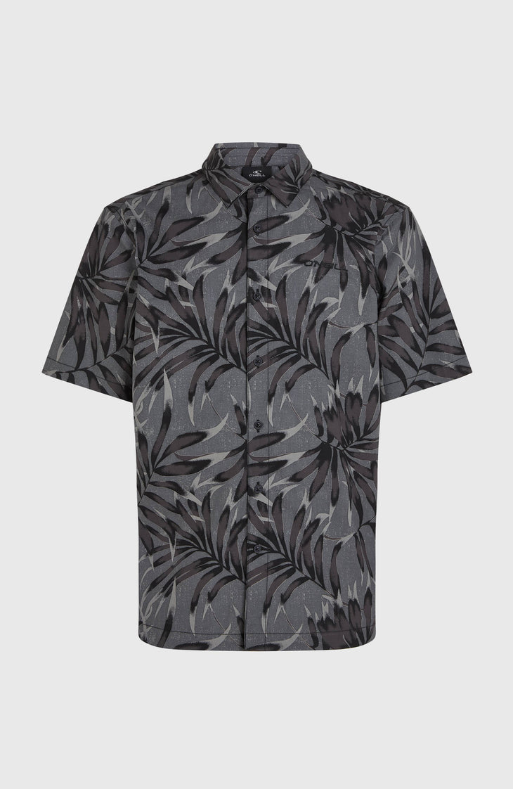 Chemise Print | Black Dipped Leaves