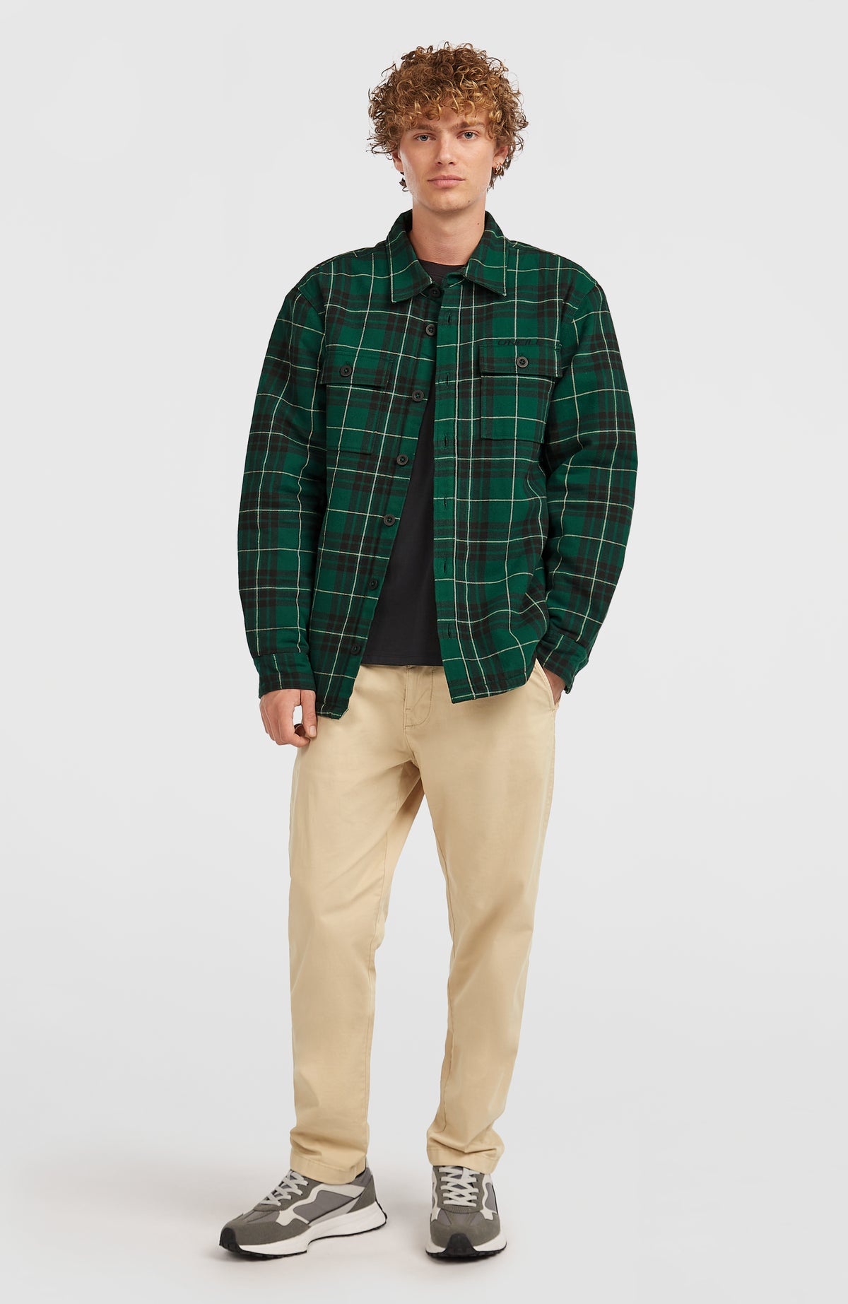 Chemise Must-Have doublée en polaire | Green Flannel Check