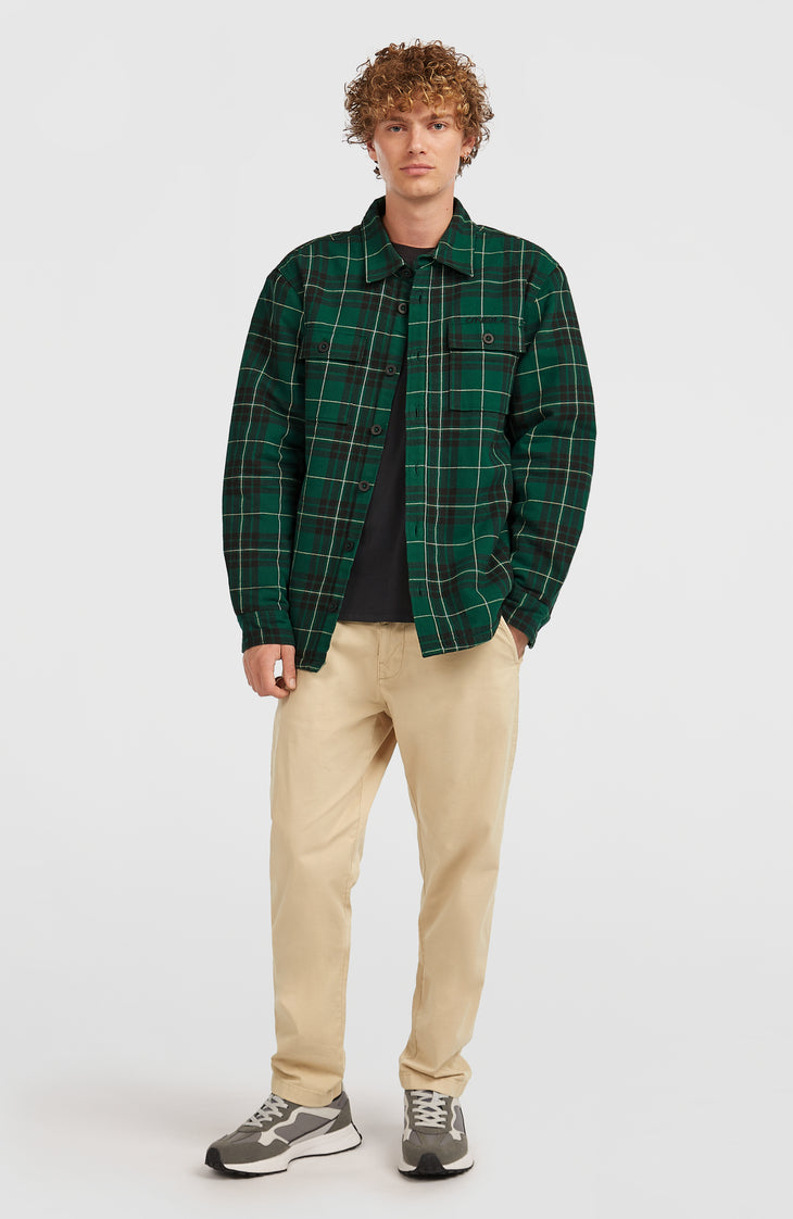 Chemise Must-Have doublée en polaire | Green Flannel Check