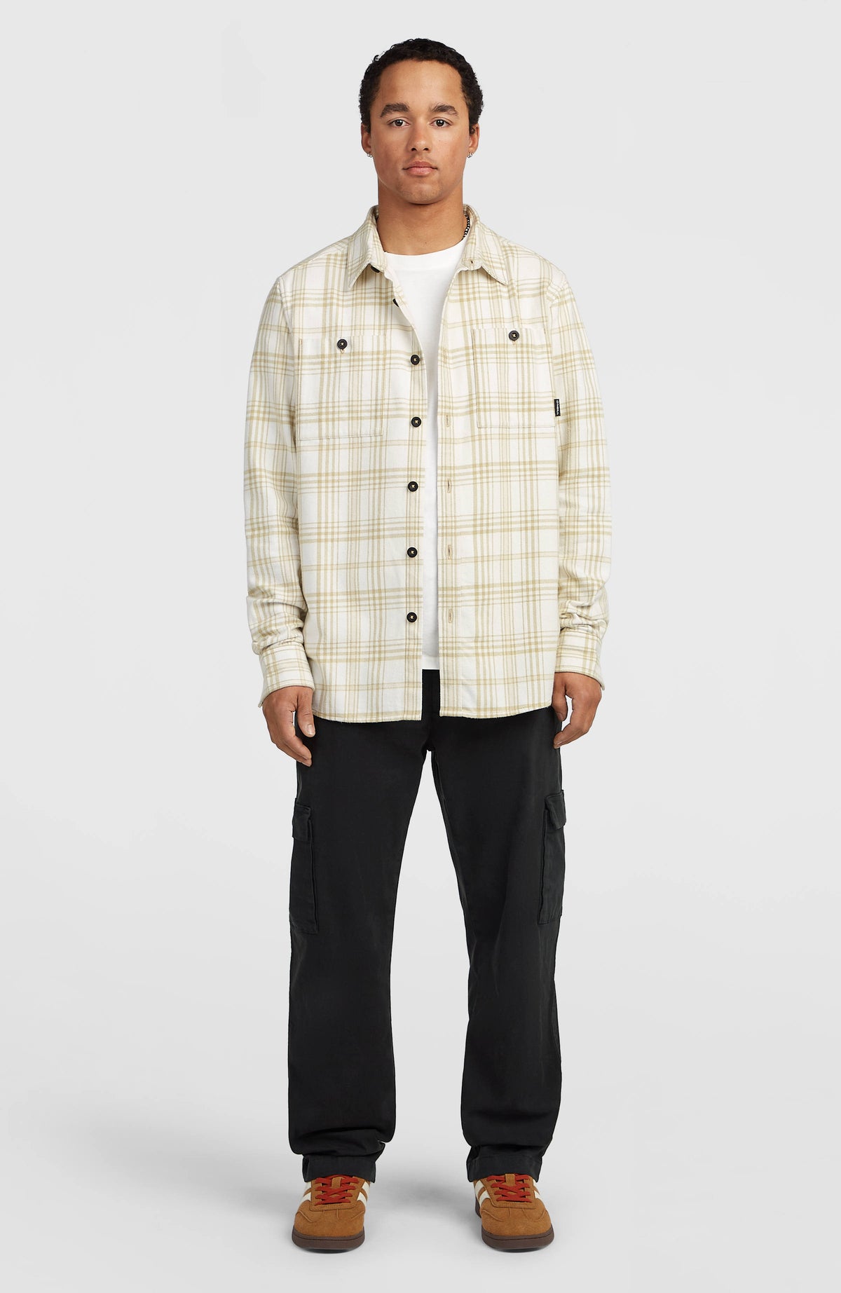 Chemise Must-Have en flanelle | Beige Big Check Plaid