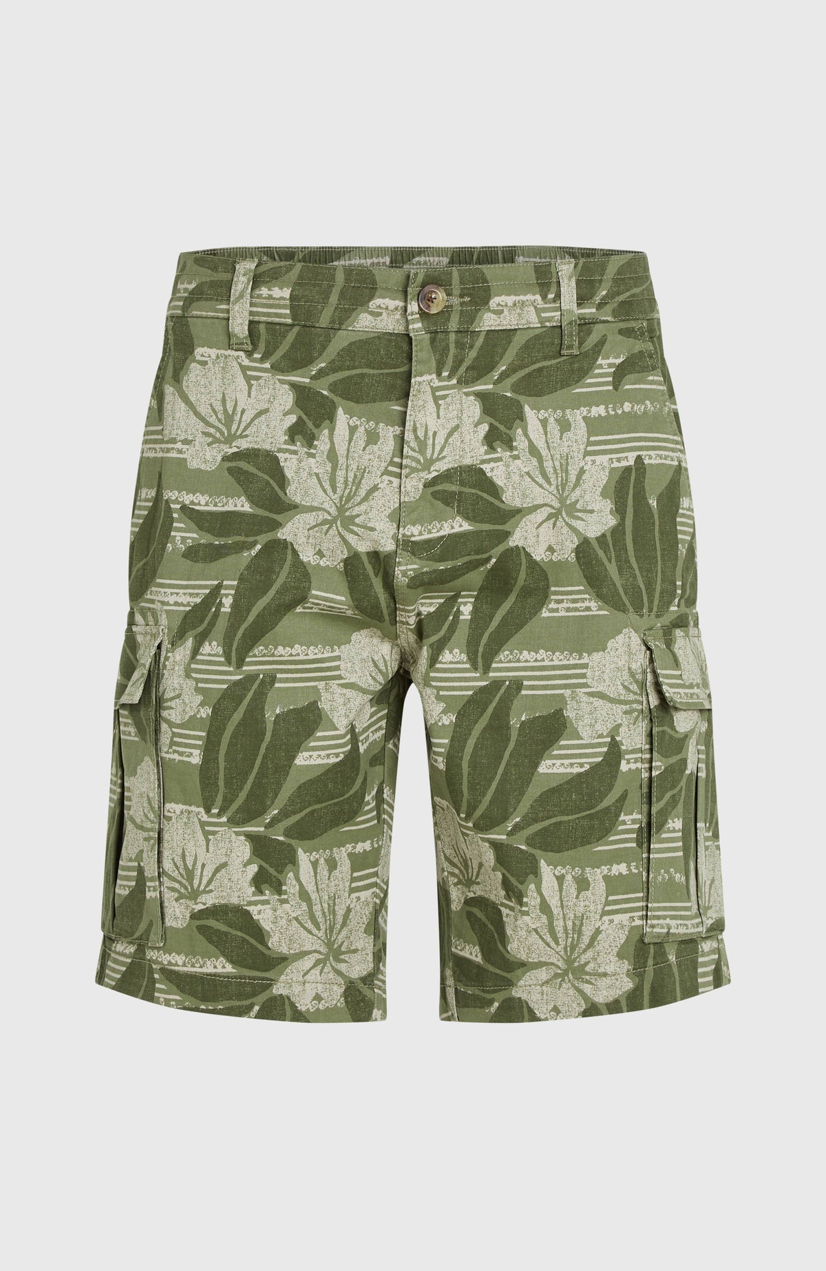 Short cargo Essentials | Green Tonal Dusty Flower