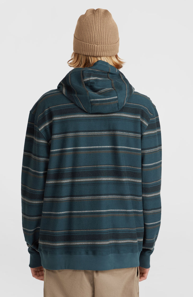 Sweat à capuche Bavaro | Blue Ikat Stripe