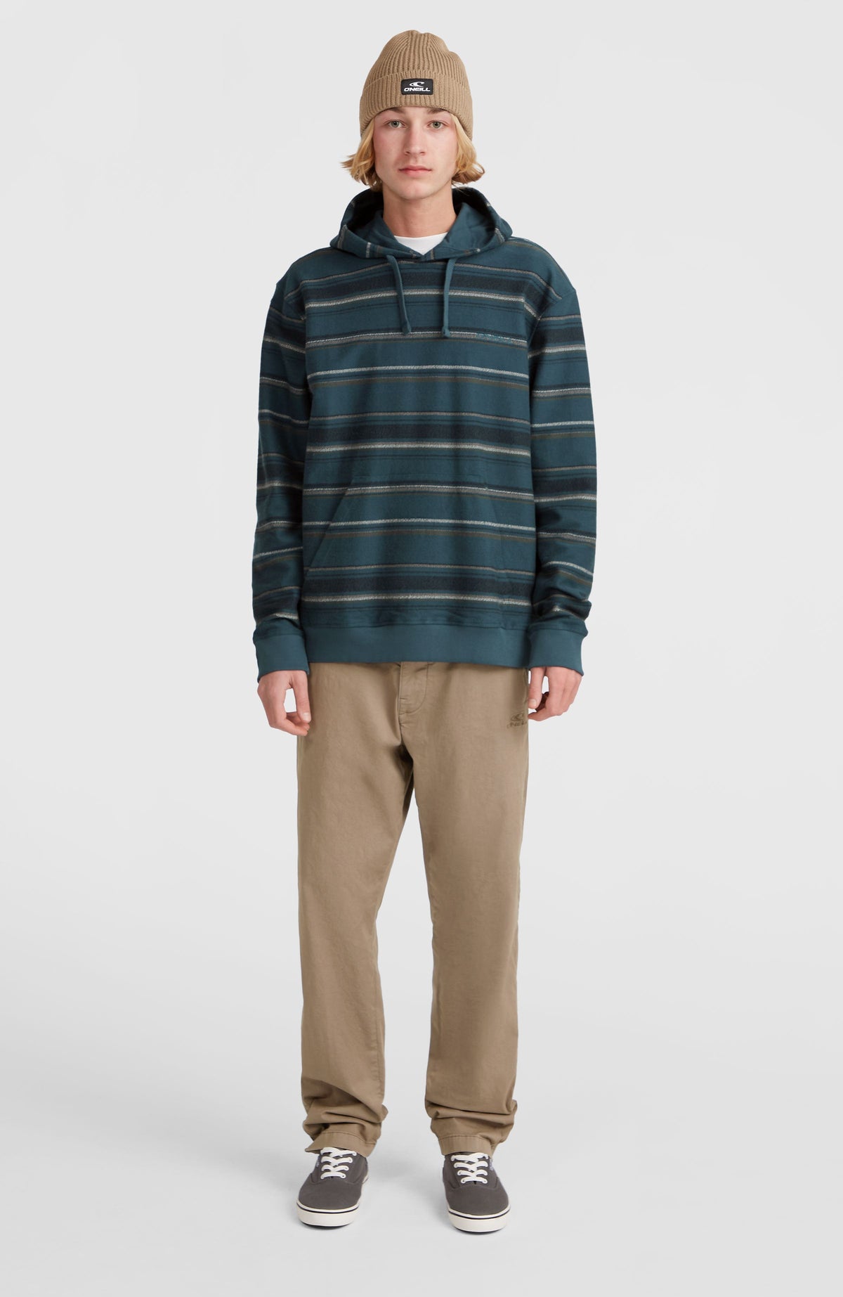 Sweat à capuche Bavaro | Blue Ikat Stripe