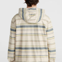 Sweat à capuche Bavaro à zip intégral | Grey Vintage Stripe