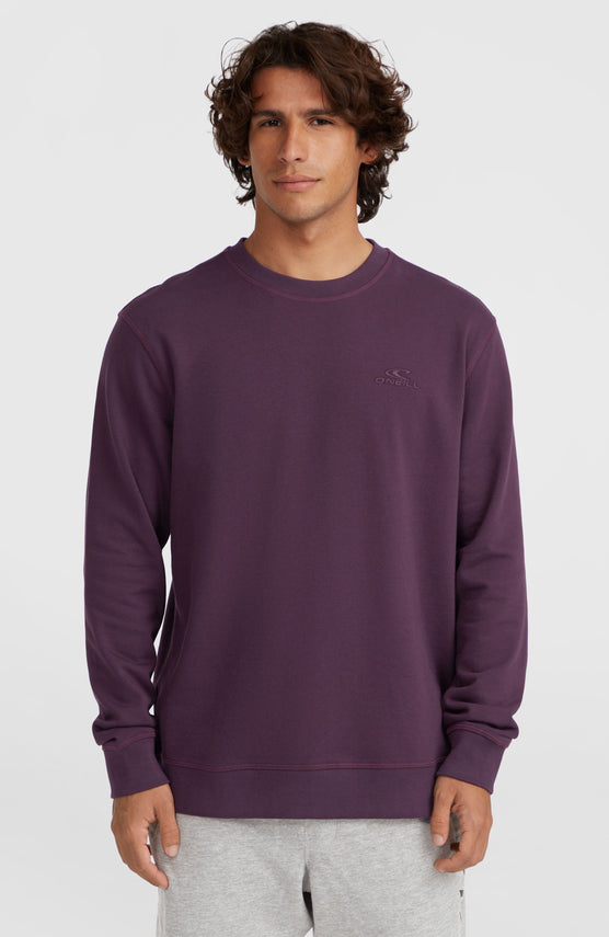 Sweatshirt à col rond Small Logo | Aubergine
