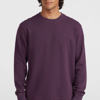 Sweatshirt à col rond Small Logo | Aubergine