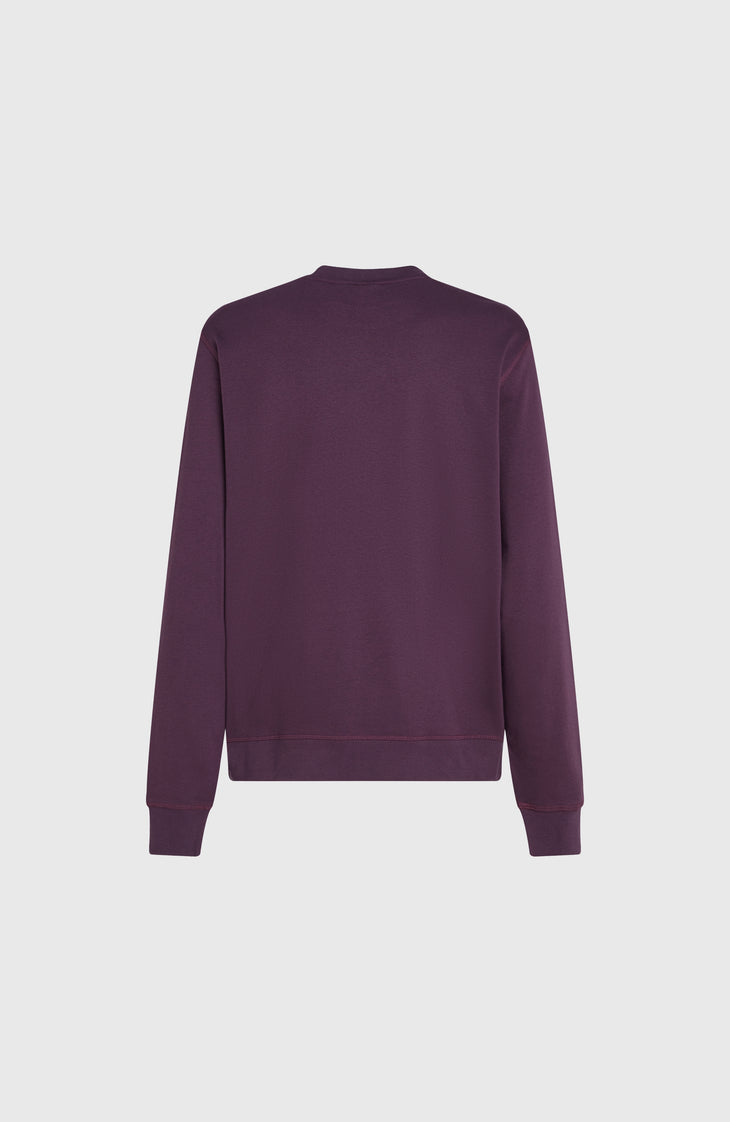 Sweatshirt à col rond Small Logo | Aubergine