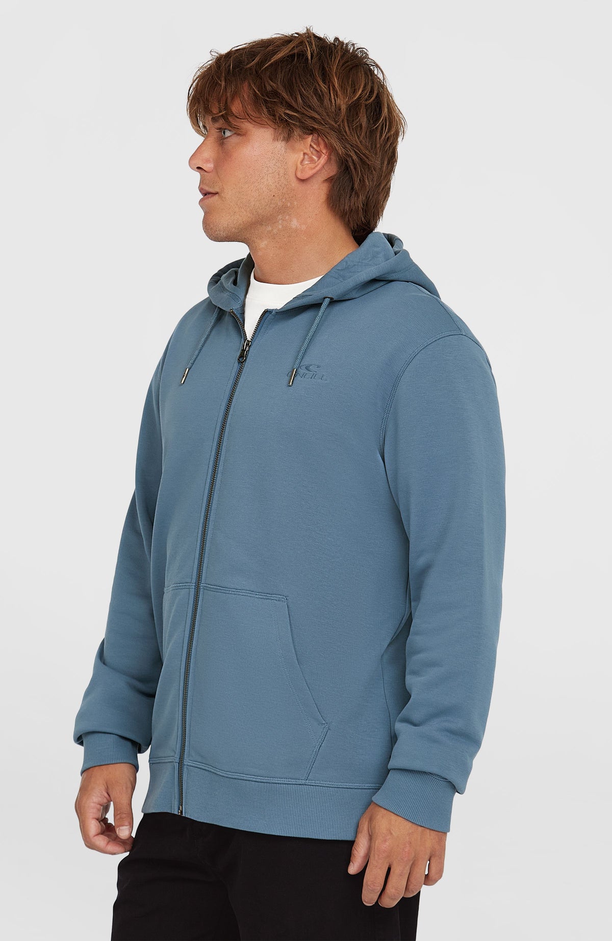 Sweat à capuche et zip intégral Small Logo | Copen Blue