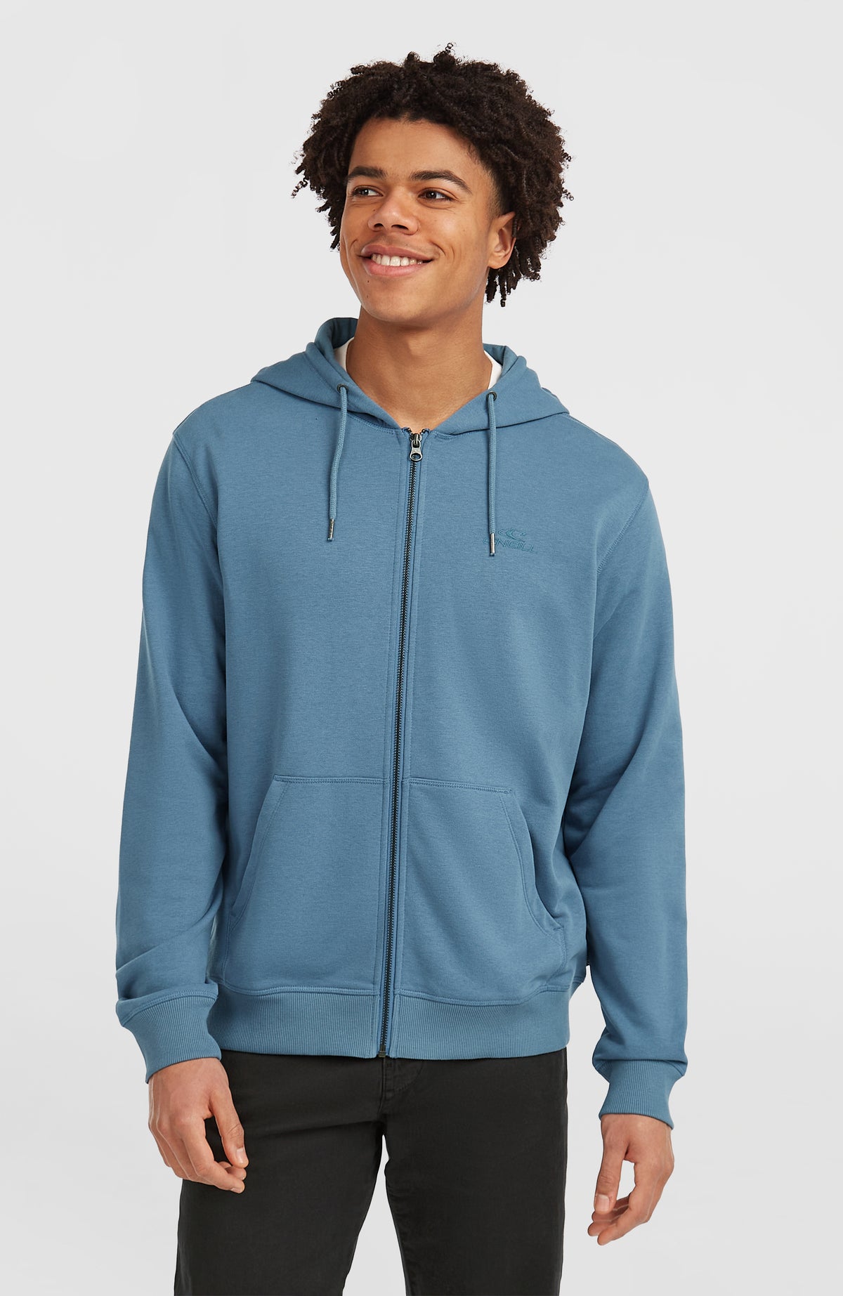Sweat à capuche et zip intégral Small Logo | Mozart Blue