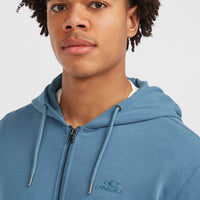 Sweat à capuche et zip intégral Small Logo | Mozart Blue