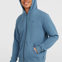 Sweat à capuche et zip intégral Small Logo | Mozart Blue