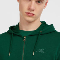 Sweat à capuche et zip intégral Small Logo | Emerald Envy