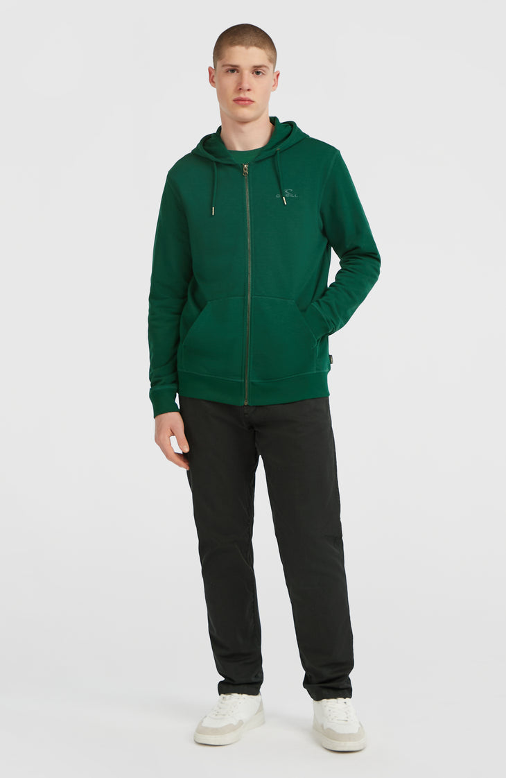 Sweat à capuche et zip intégral Small Logo | Emerald Envy