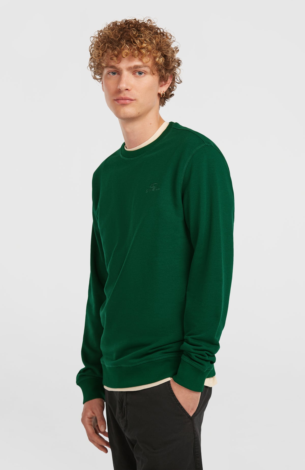 Sweatshirt à col rond Small Logo | Emerald Envy
